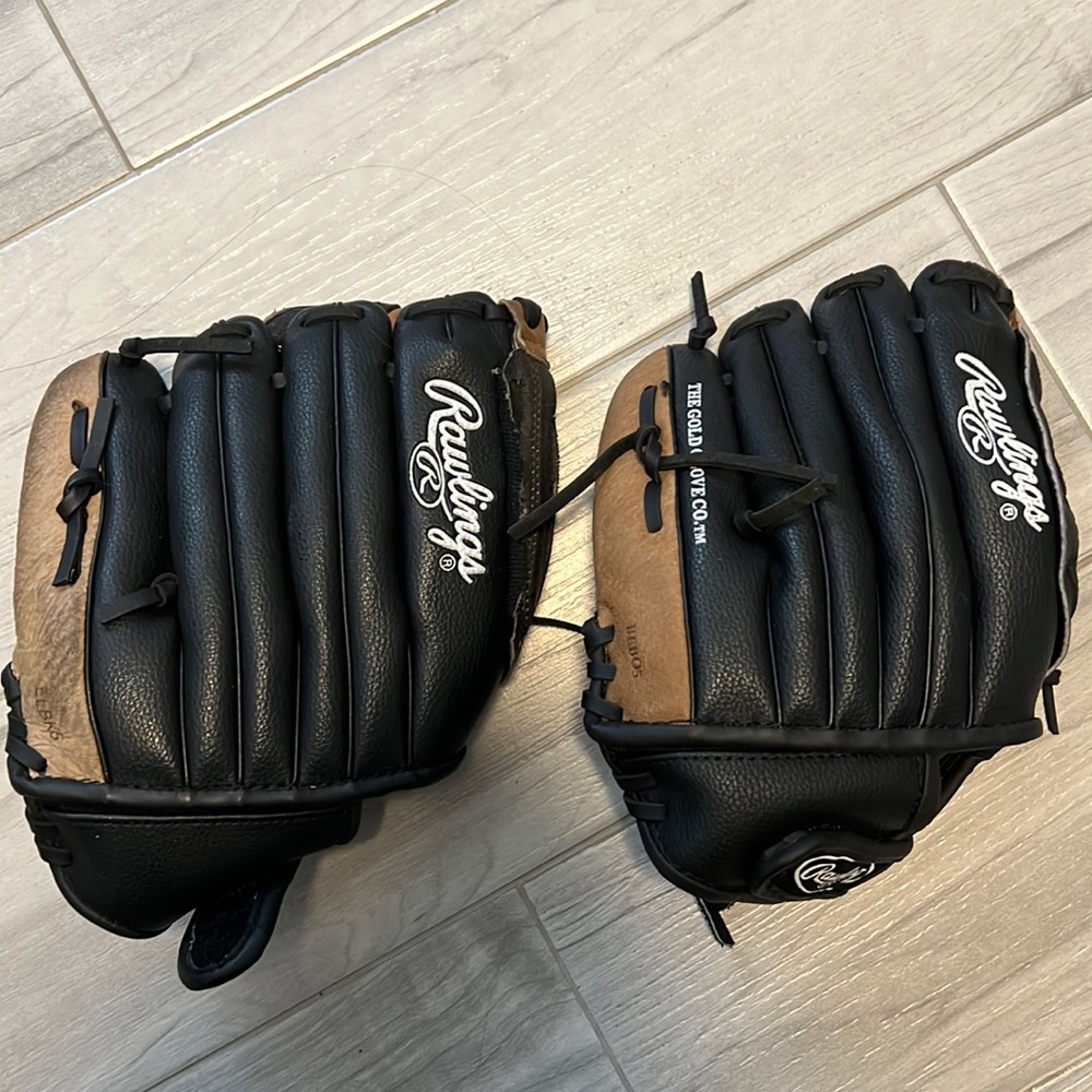 Rawlings baseball glove - 2 qty one more used than the other. (Sold together)